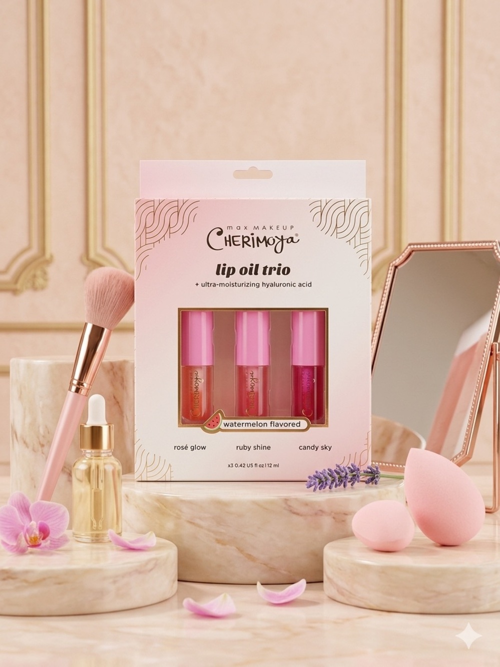 Cherimoya Lip Oil Trio Watermelon Flavored